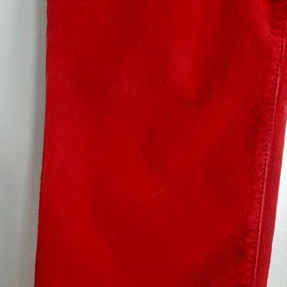 OLD NAVY Rockstar Thin Rib Velour Corduroy Skinny Pants Red Sz 2 Flawed - Picture 12 of 16